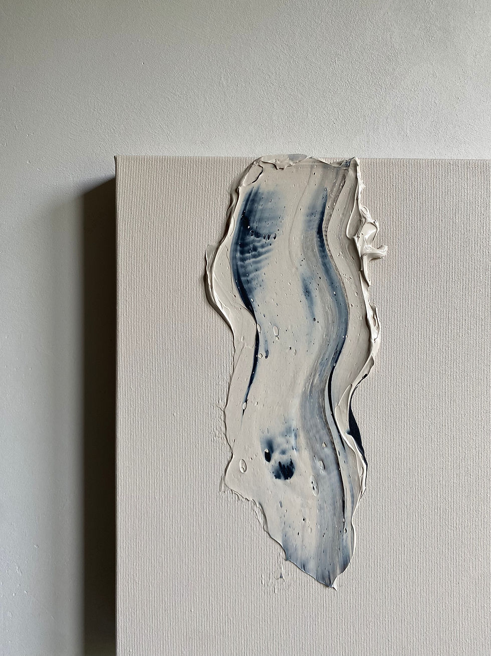 Miniaturbild: Minimalistisches Abstraktes Kunstwerk mit beiger Texturpaste für zeitgenössische Interiors