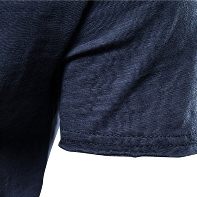Miniatura: 100% Cotton Men T-shirt Casual Soft Fitness Summer Thin T-shirts Men's Home Clot