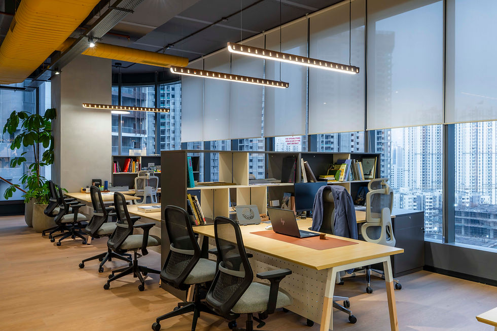 Modern open-plan office interior designed by Uniworks Designs