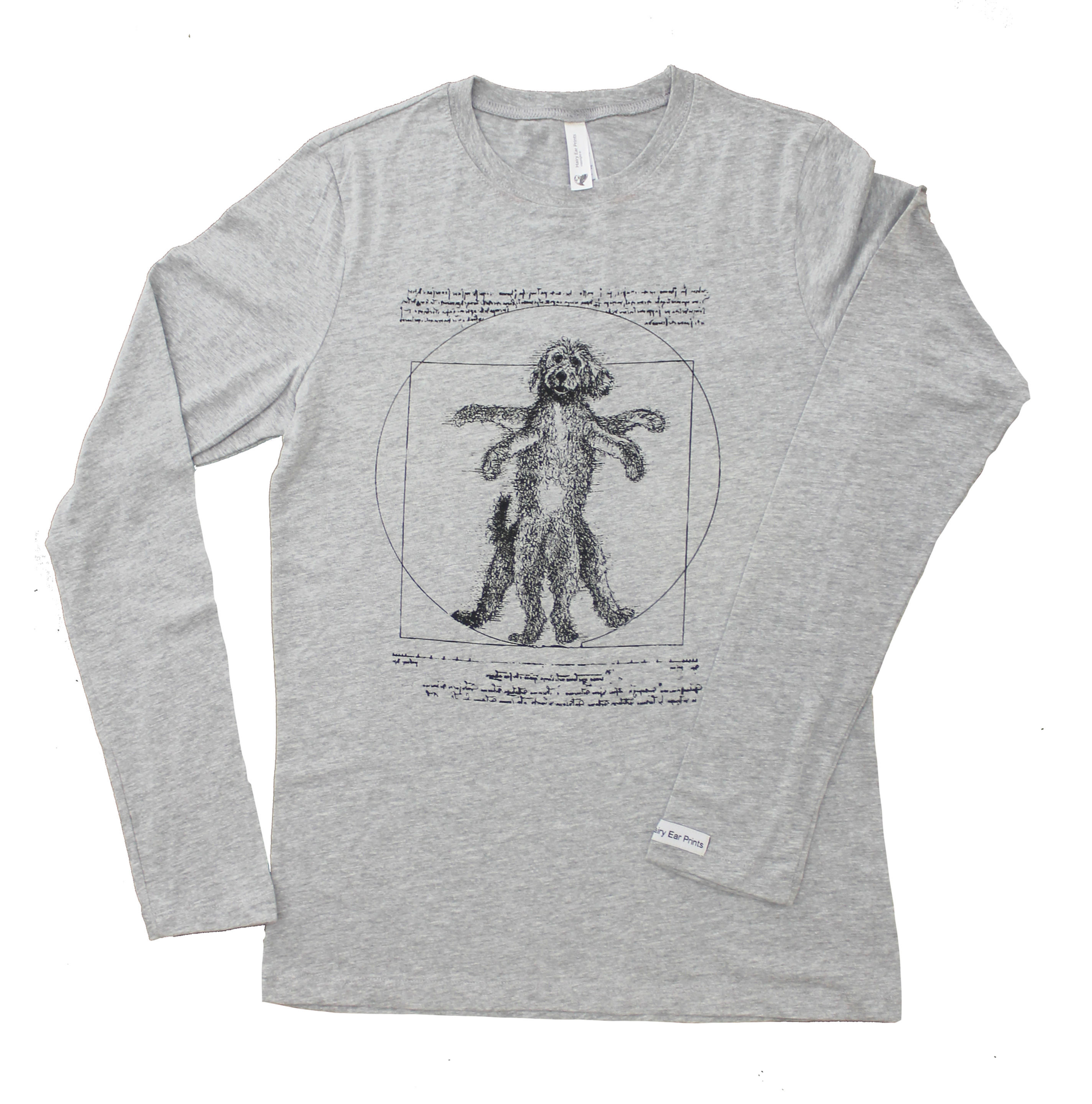 The Vitruvian Dog T-Shirt, Gray100% cotton