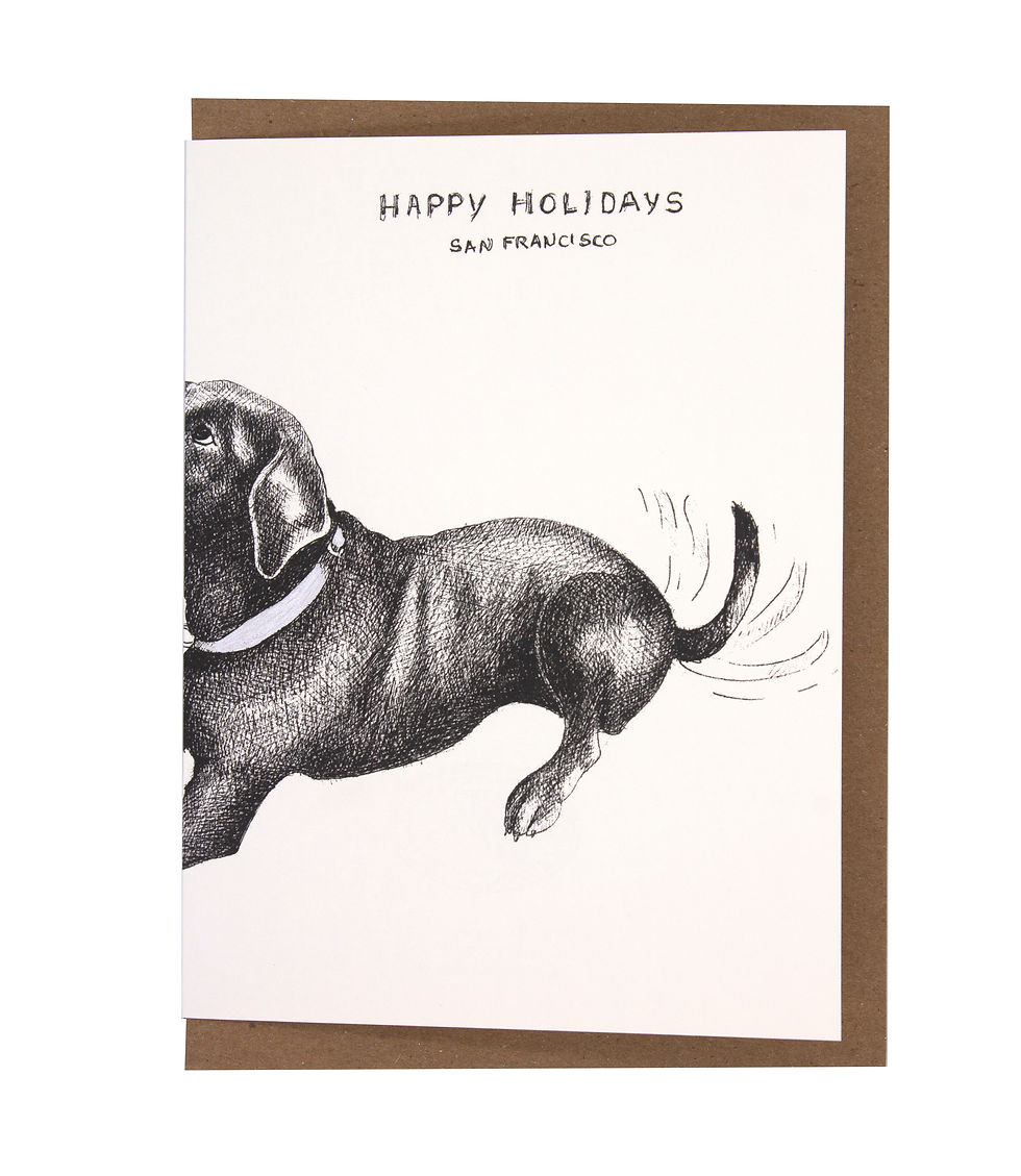 Thumbnail: Dog and Christmas Cookies, blank card