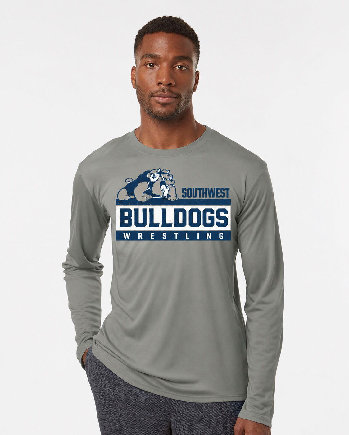 SWMS Wrestling 26 Drifit Long Sleeve Tee