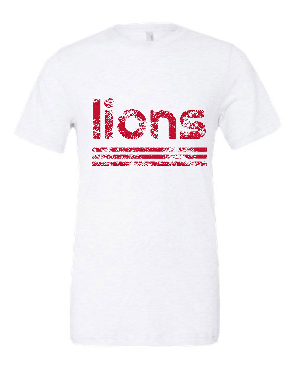 Thumbnail: Distressed Lions Triple Line Bella Tee