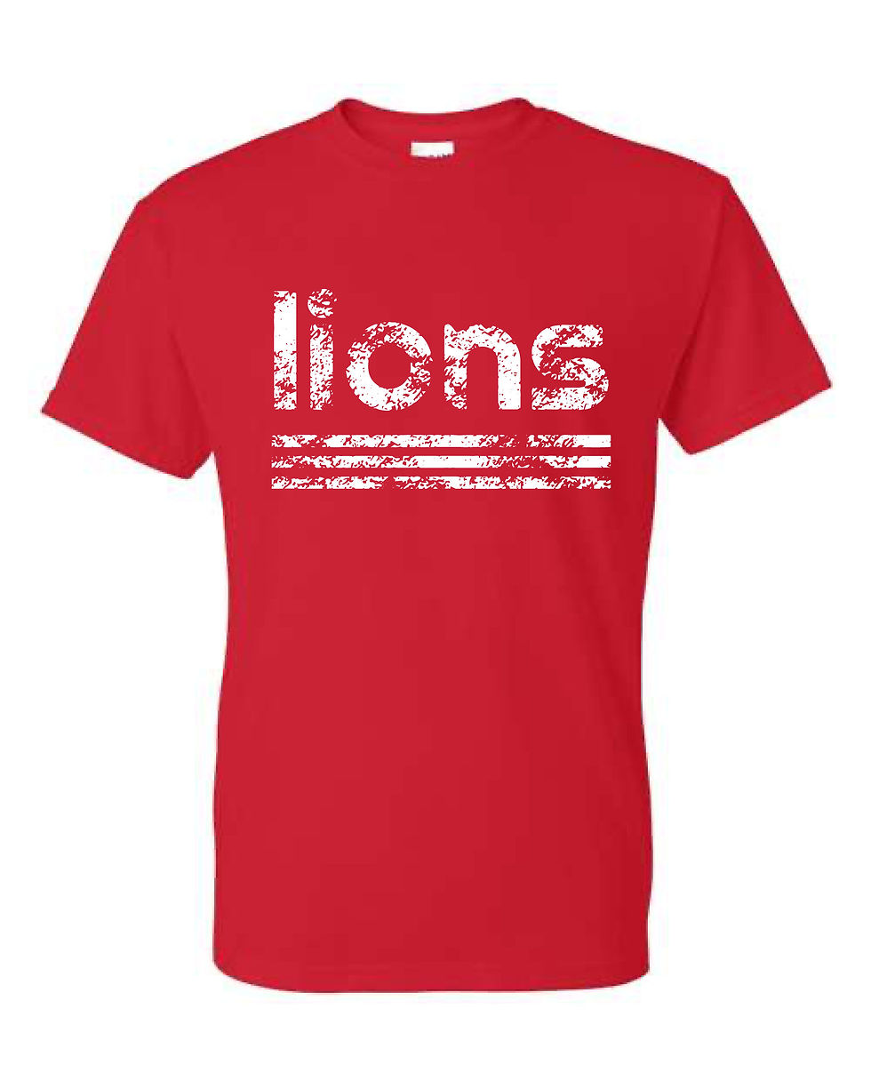 Thumbnail: Distressed Lions Triple Line Basic Tee