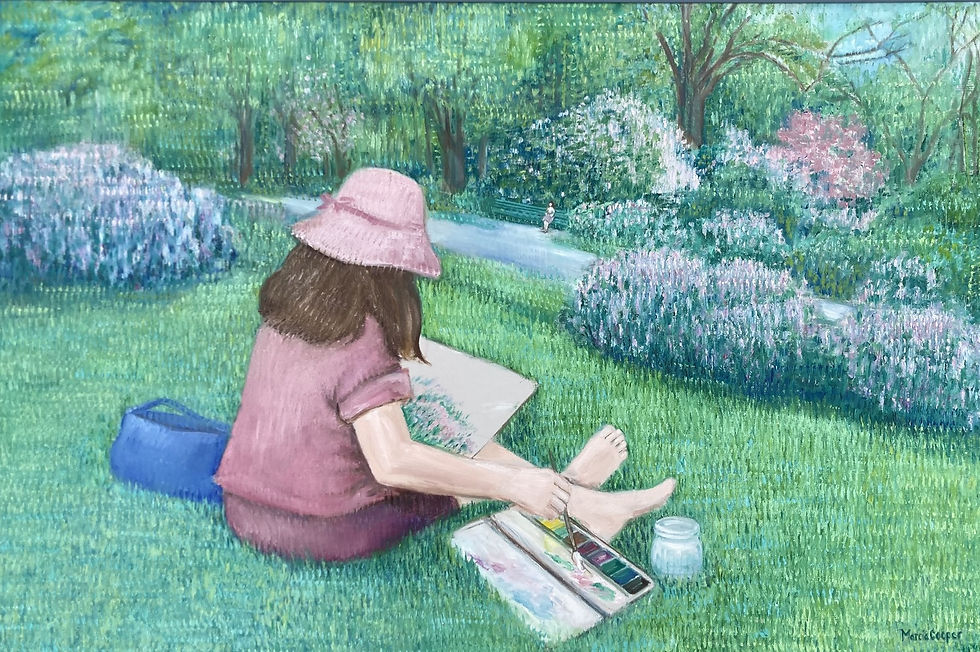 Lilac Sunday, oil, 24"x36", $600