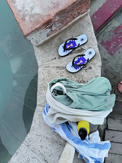 Soaking in the pools