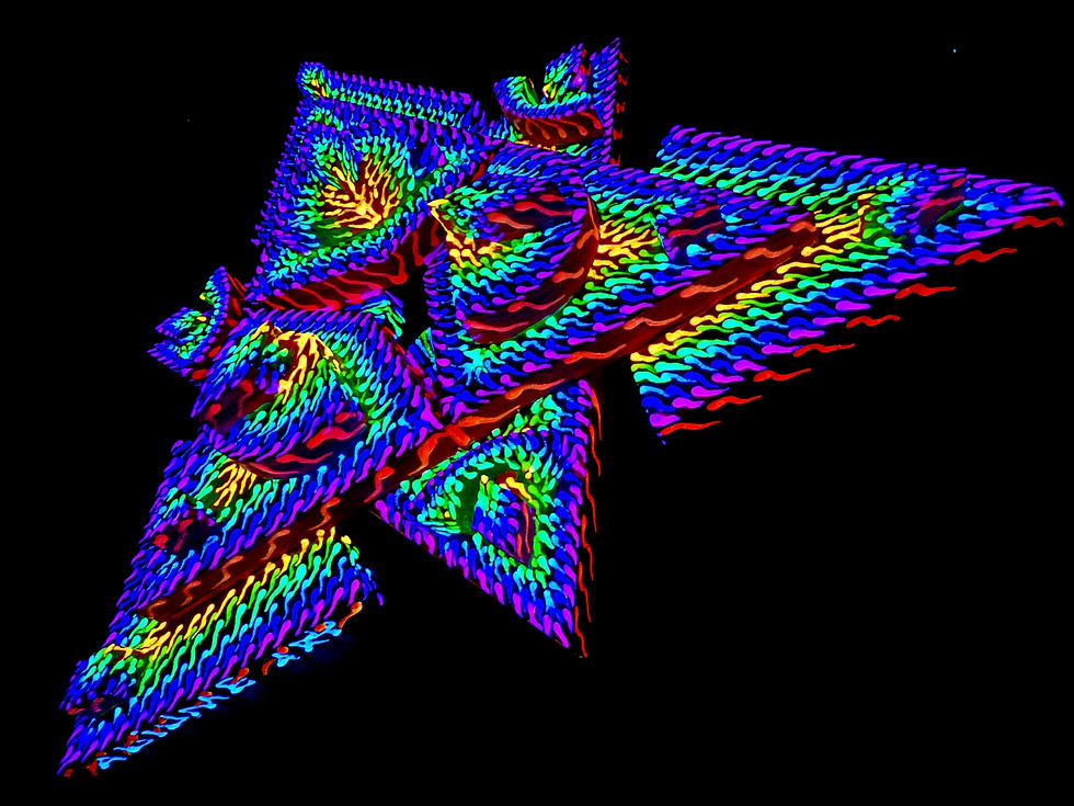 Thumbnail: "STARLIGHT" 3D UV Glow-in-the-Dark Sculpture Painting”