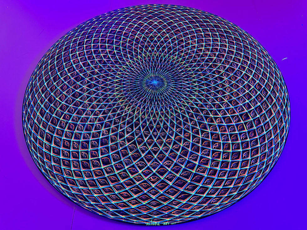 Thumbnail: "Torsion Field" - Rare Original Fluorescent - Phosphorescent Handmade Artwork.”