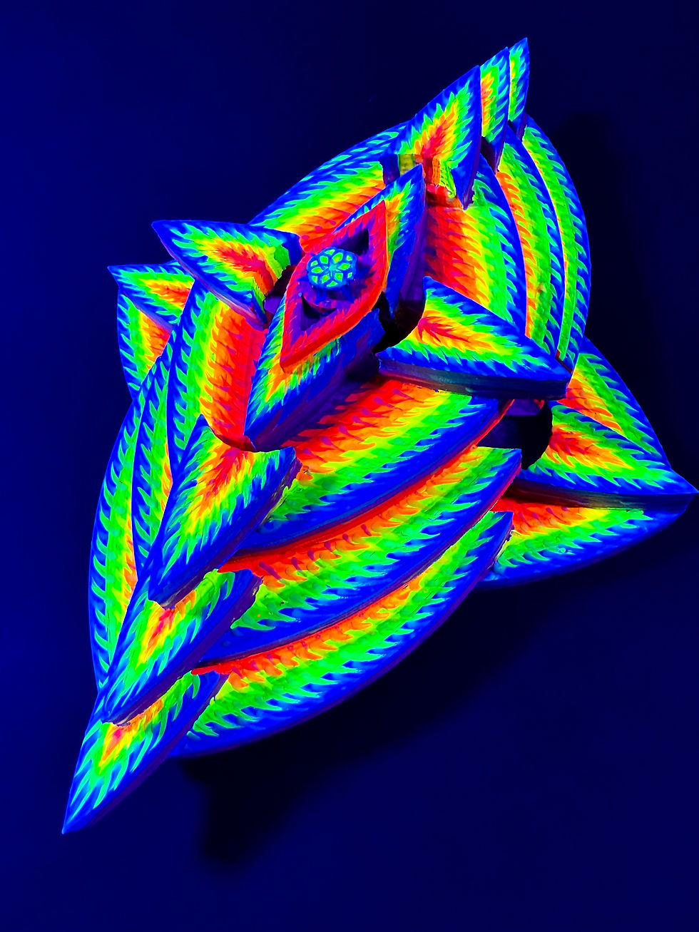 Thumbnail: "PATHFINDER" 3D UV Glow-in-the-Dark Sculpture Painting”