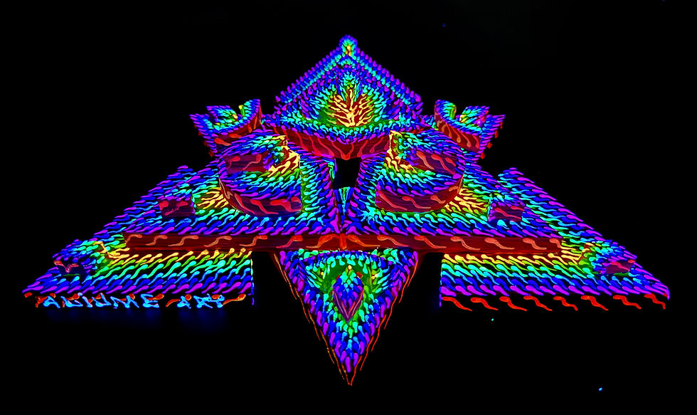 Thumbnail: "STARLIGHT" 3D UV Glow-in-the-Dark Sculpture Painting”