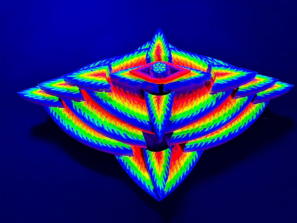 Thumbnail: "PATHFINDER" 3D UV Glow-in-the-Dark Sculpture Painting”