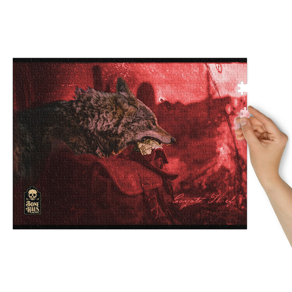 Thumbnail: Coyote Thief Jigsaw Puzzle with Tin