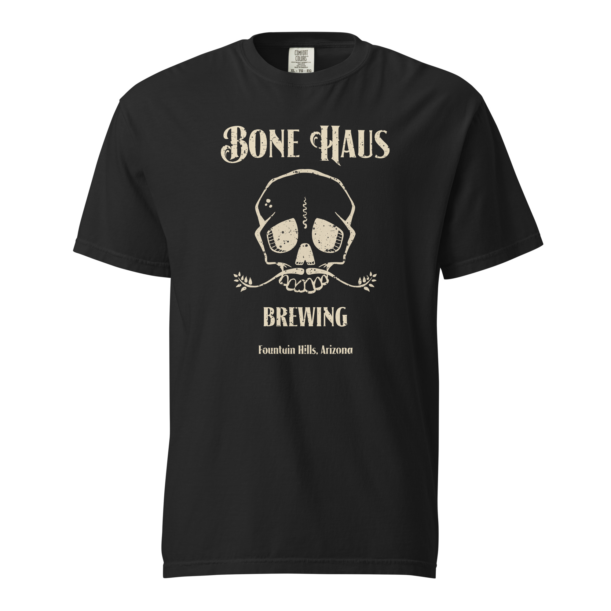 Bone Haus Skull Heavyweight Tee in Black