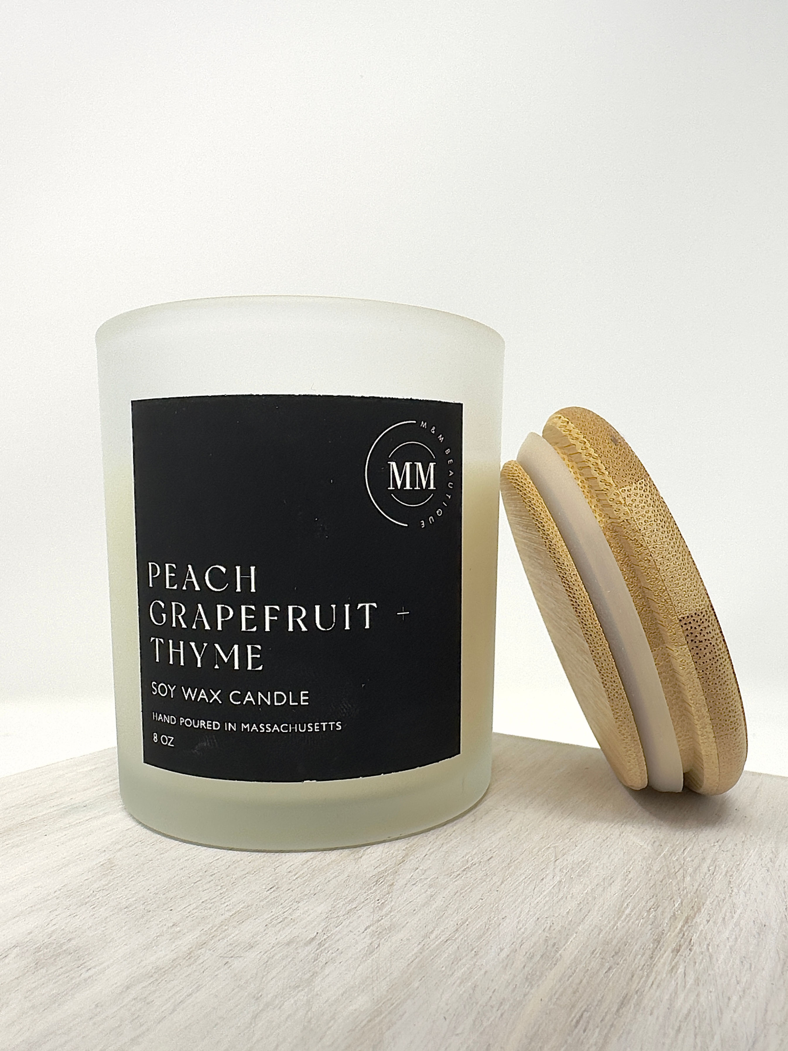 Peach Grapefruit Thyme Soy Candle