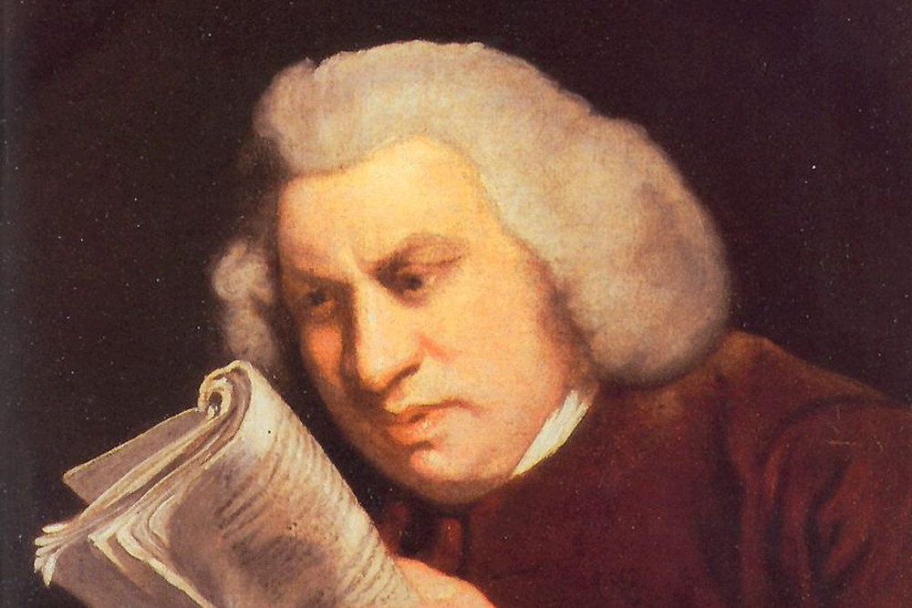 portrait of samuel johnson reading