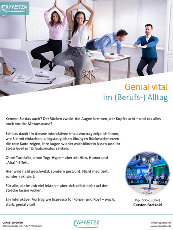 Mit Bewegung und Mentalstrategien gesund durch den Alltag