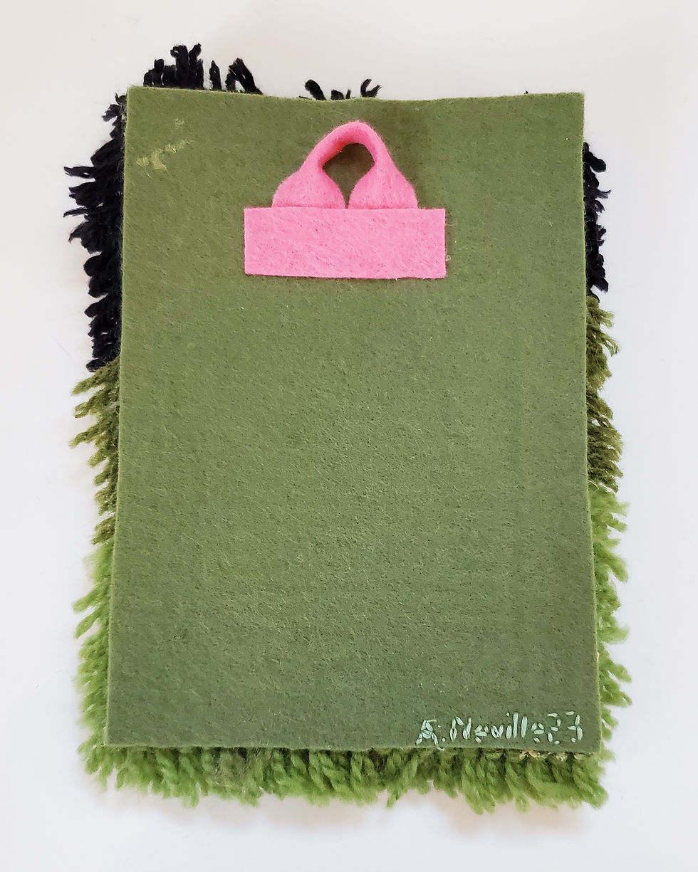 Thumbnail: Pink Mushroom Latch hook wall hanging