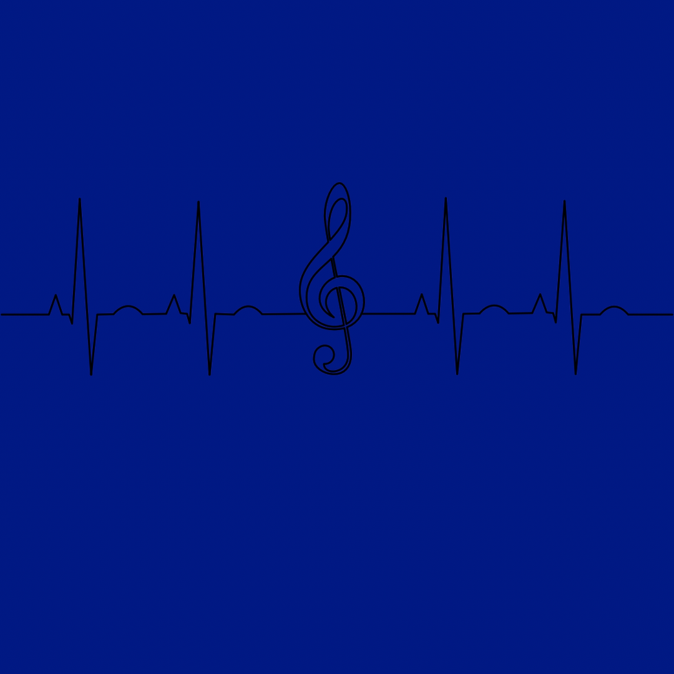 Sapphire Blue Music Heart Beat