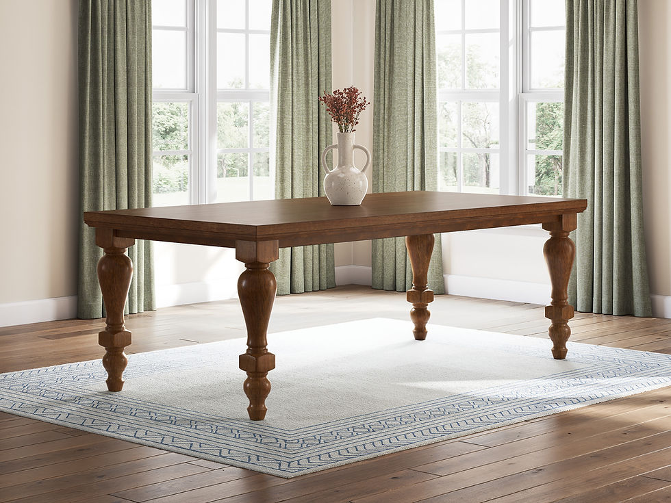 Thumbnail: Chadworth Dining Table and 4 Chairs - Black Wood Chairs