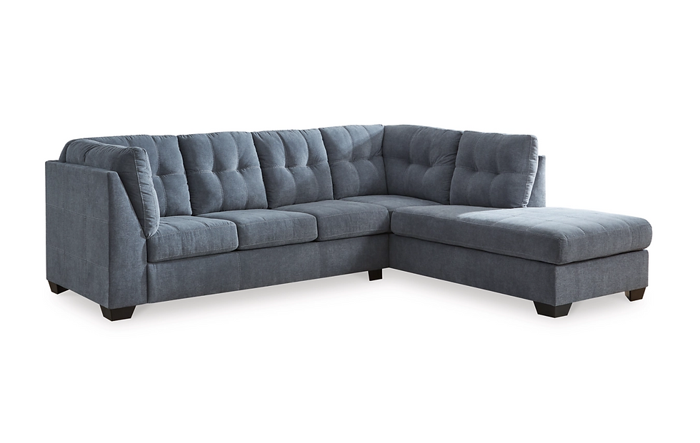 Thumbnail: Marleton 2-Piece Sleeper Sectional with Chaise - Denim