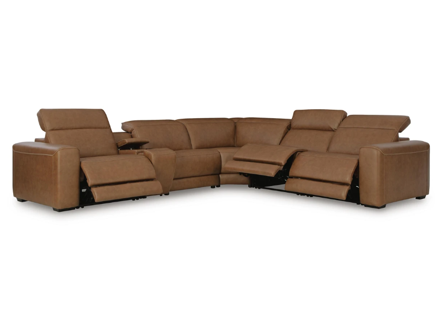 Thumbnail: Rally-Up Magic Man 6-Piece Power Reclining Sectional with Console