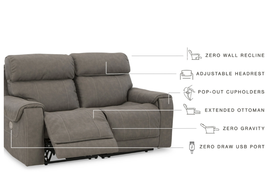 Thumbnail: Starbot 2-Piece Power Reclining Sectional Loveseat