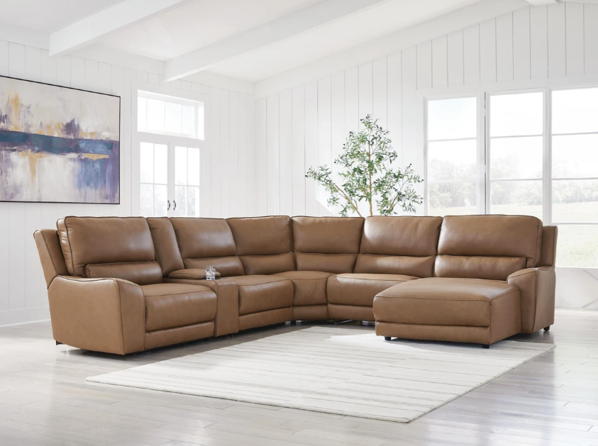 Thumbnail: Silverbrooke DeepWakes 6-Piece Power Reclining Sectional with Chaise
