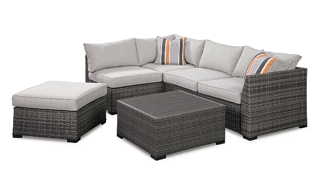 Thumbnail: Point Outdoor 4 Piece Sectional Set