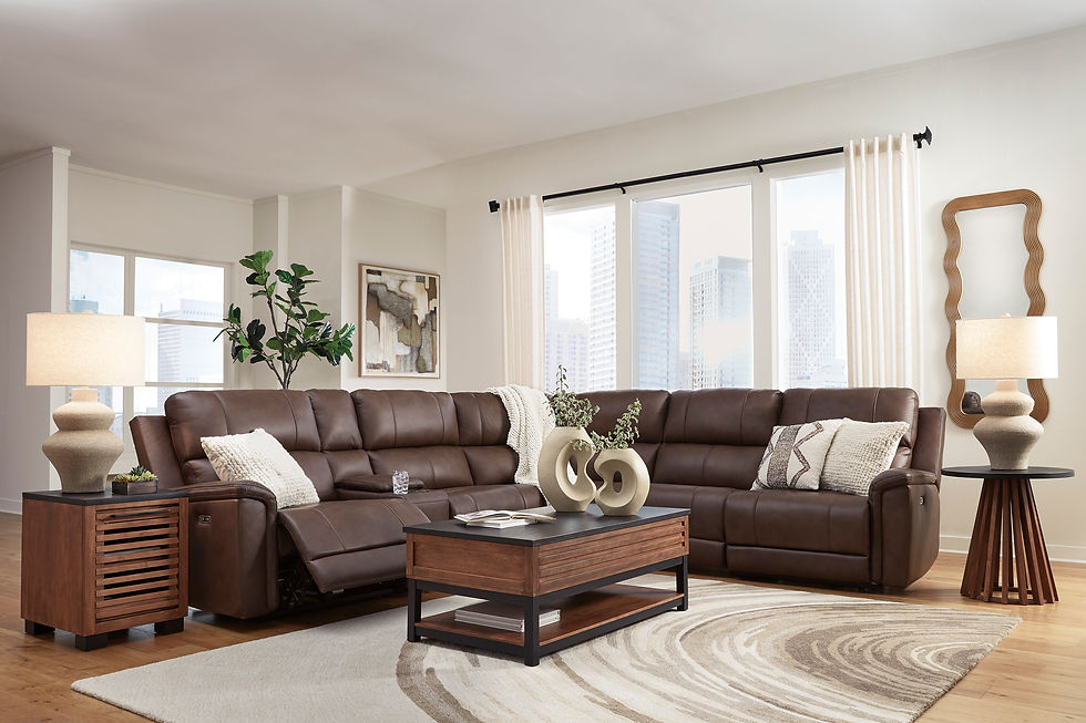 Thumbnail: Beryton Bleckley 6-Piece Power Reclining Sectional - Espresso