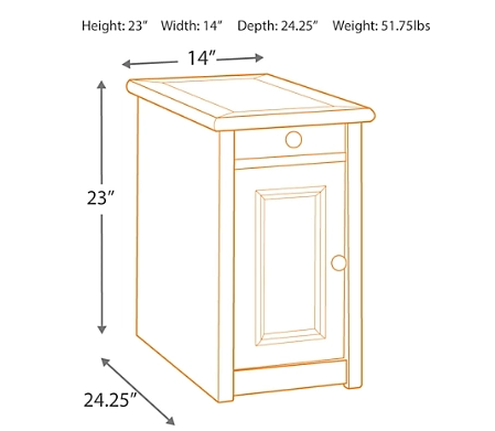 Thumbnail: Bolanburg Chairside End Table with USB Charging