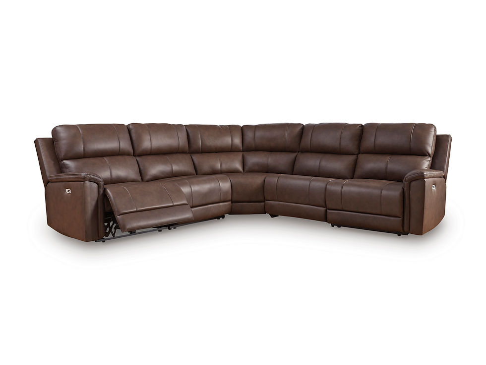 Thumbnail: Beryton Bleckley 5-Piece Power Reclining Sectional - Espresso