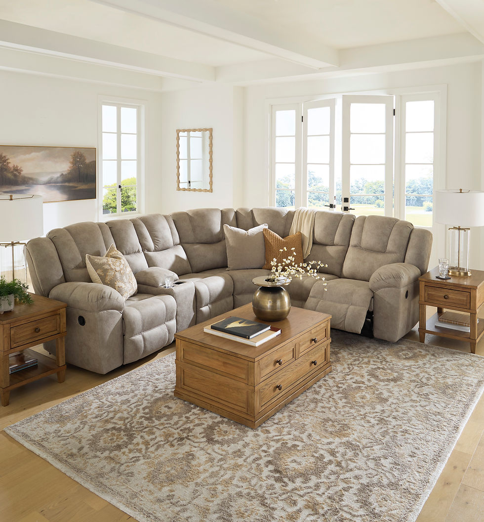 Thumbnail: Ravenswaye Pearce-Pike 3-Piece Reclining Sectional with Console