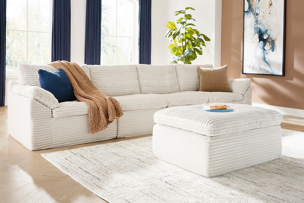 Thumbnail: Fannin Boneless 4-Piece Sectional with Ottoman