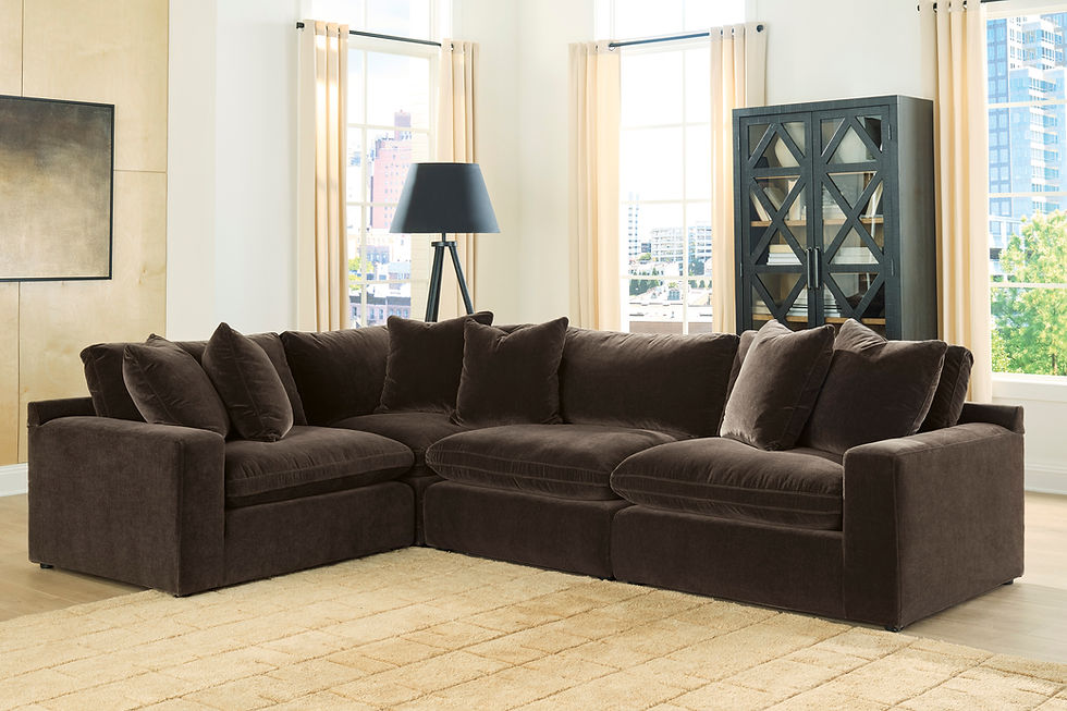 Thumbnail: Maxton Heights 4-Piece Modular Sectional - Bittersweet