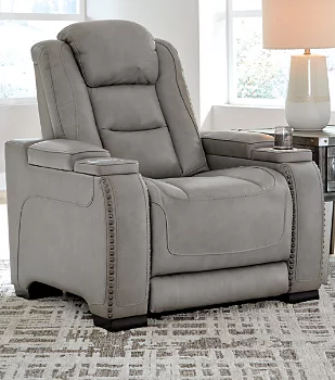 Thumbnail: The Man-Den Gray Triple Power Recliner