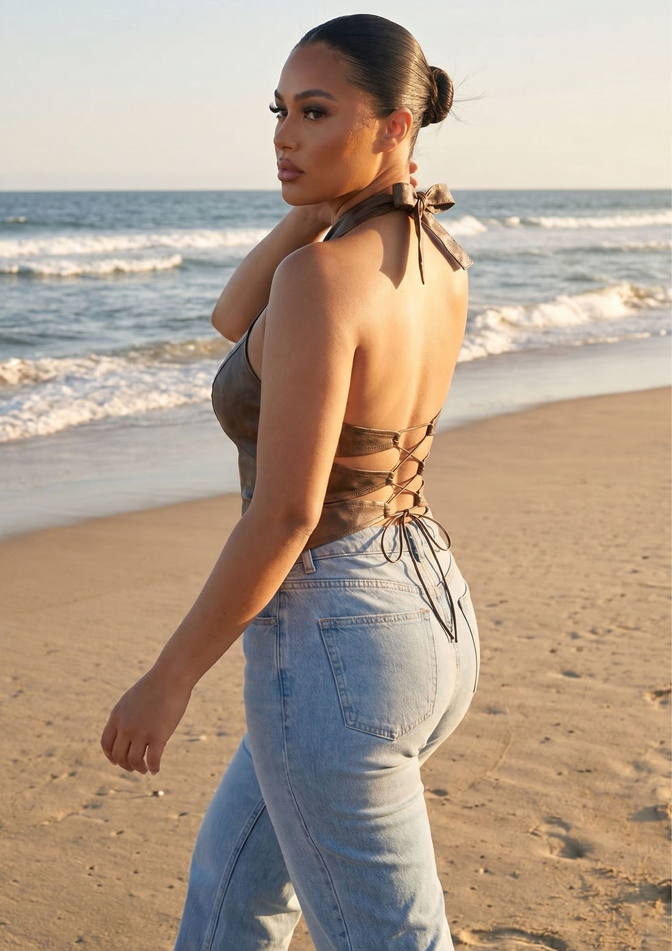 Miniature : Crop top Thalassa – Corset Bimatière