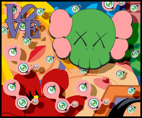 MR SAVETHE BRAIN – CHASING WHAT Digital painting print on museum-quality canvas Best Italian Contemporary Neo Pop Artist to know and to follow Shop Online Original Artworks for Sale of Mr Savethebrain