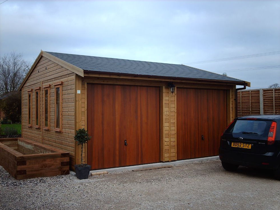 Double Garage in wood