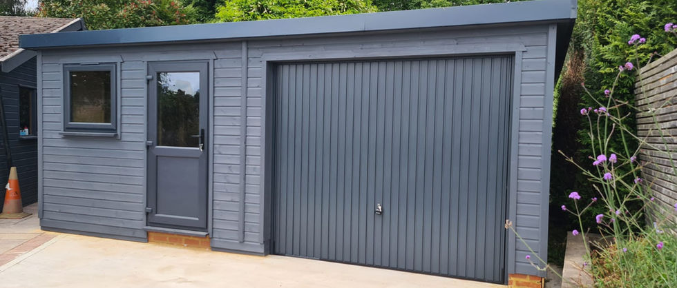 single wooden garage under 2.5m high