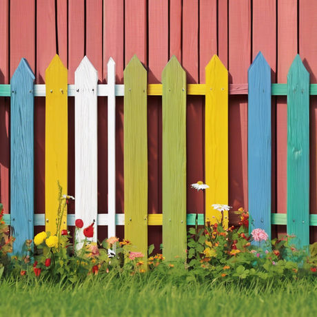 picket fence showing fence paint colours