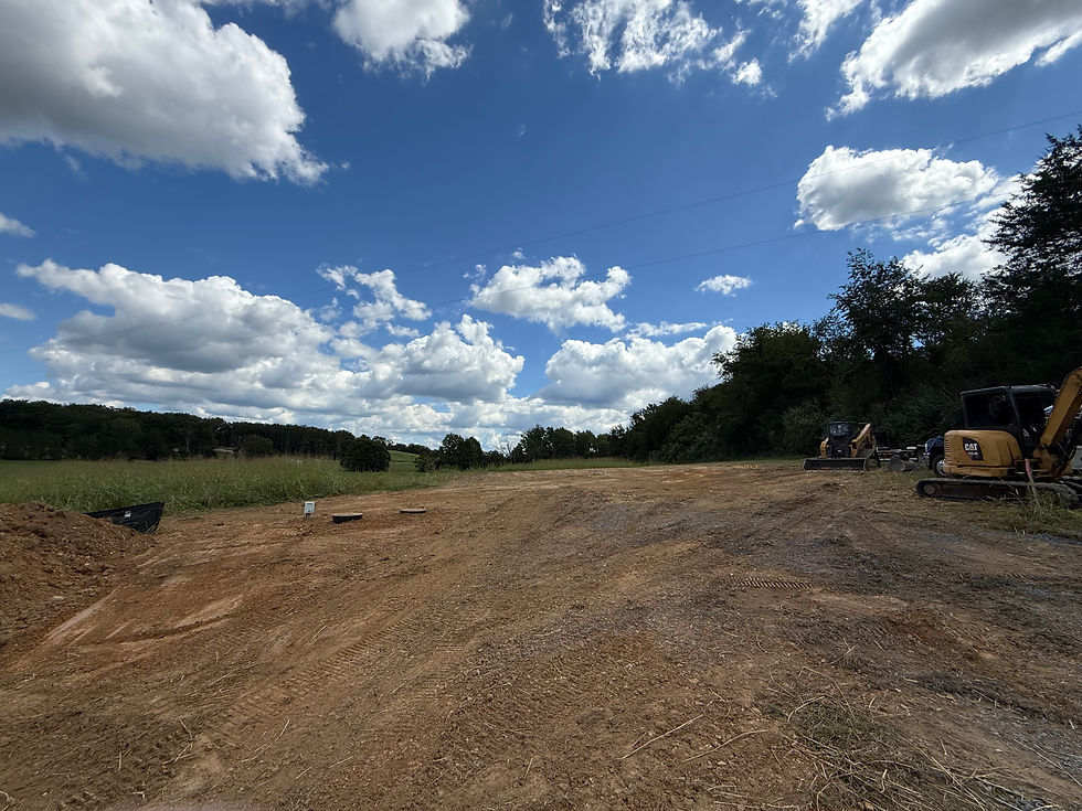 Site preparation excavation leveling ground for building