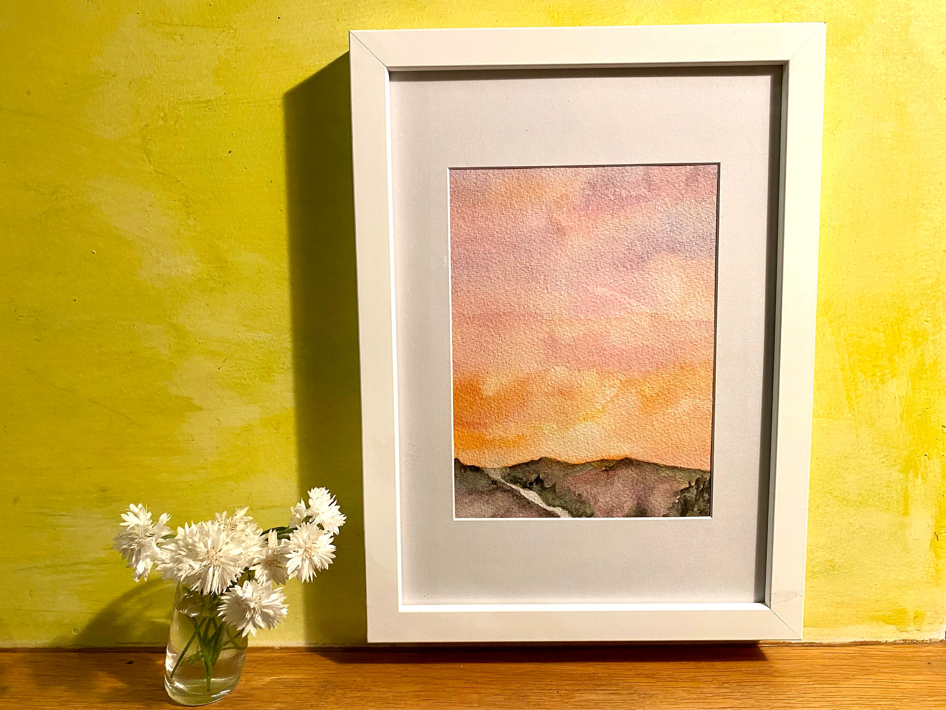 "Sur le chemin" aquarelle 14x19cm