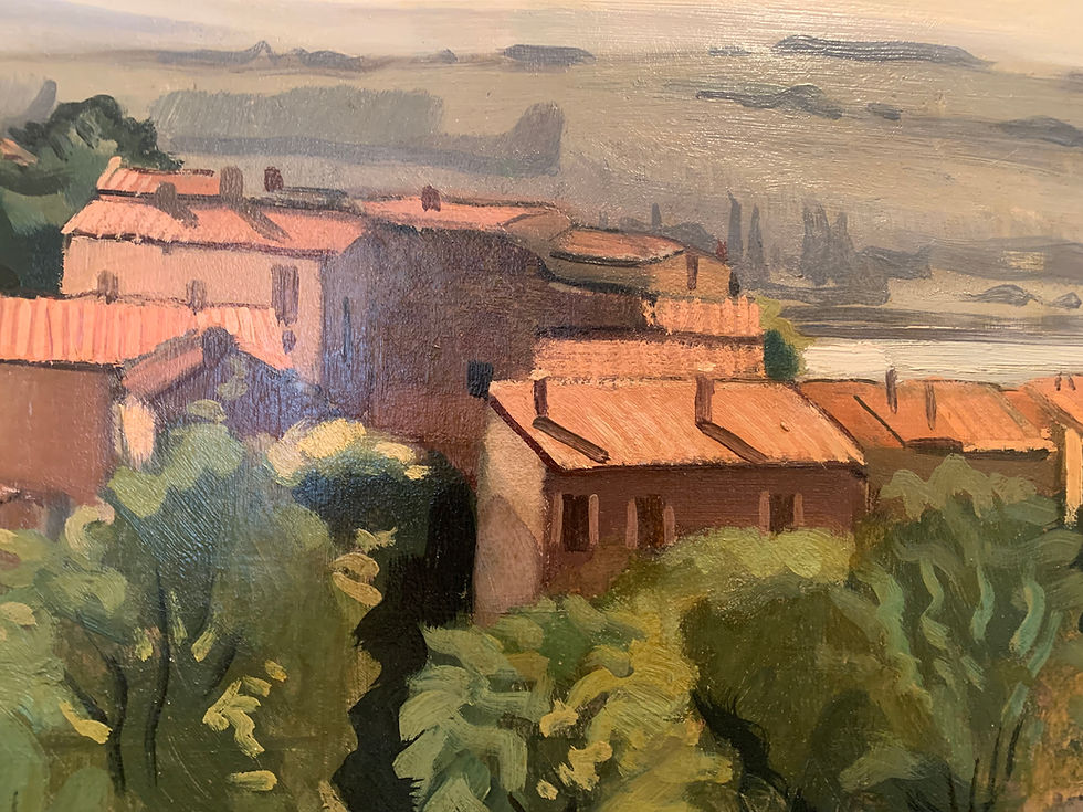 Miniature : Village de Ternay dans le Rhône par René Chancrin (1911-1981).