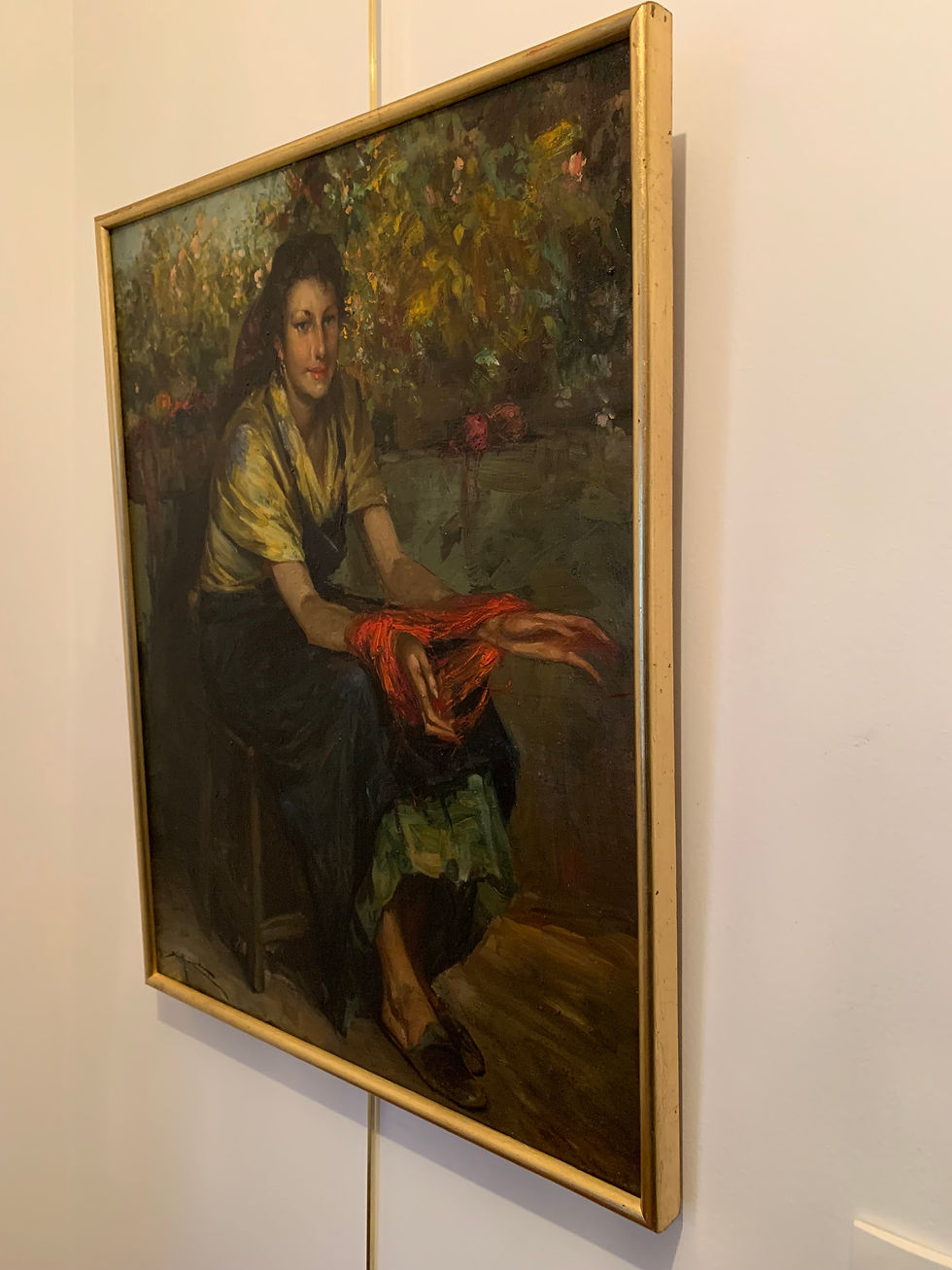 Miniature : Jeune femme à l'écheveau de laine – Richard Durando Togo (né en 1910)