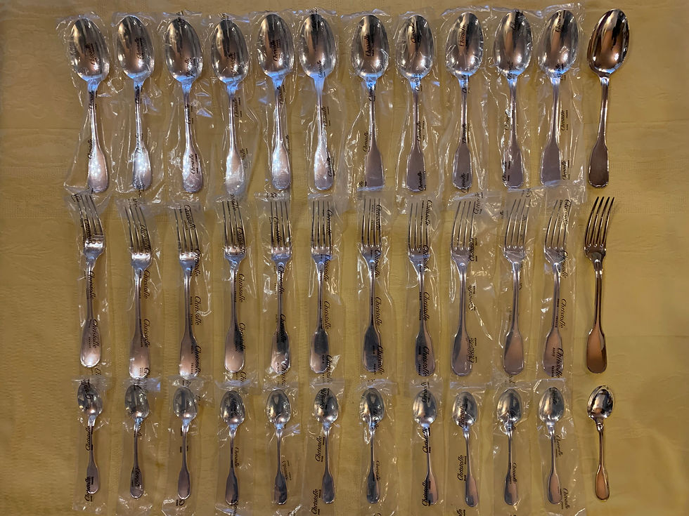 Miniature : Christofle  « Versailles » 36 Pièces Neuf sous Blisters