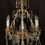 Miniature : "Lustre De Forme Cage En Bronze Et Cristal"