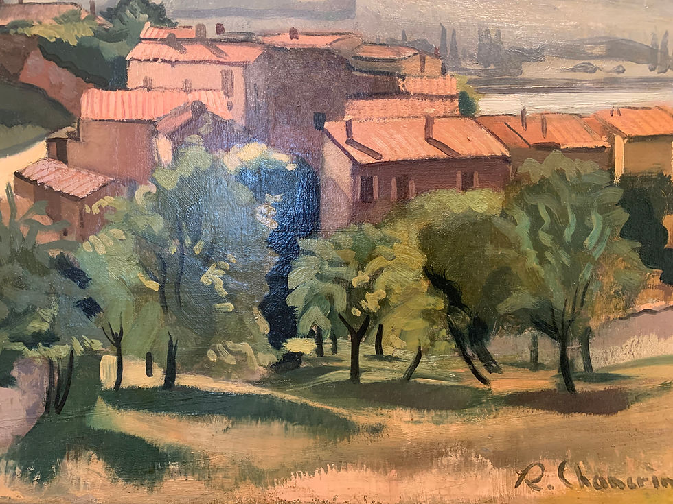 Miniature : Village de Ternay dans le Rhône par René Chancrin (1911-1981).