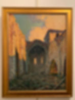 Miniature : Eglise en Provence après les bombardements. Fély-Mouttet (1893-1953).