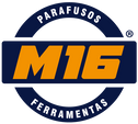 Logo M16 Laranja e Azul