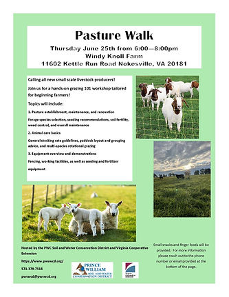 Pasture Walk Flyer on 5/25/2026